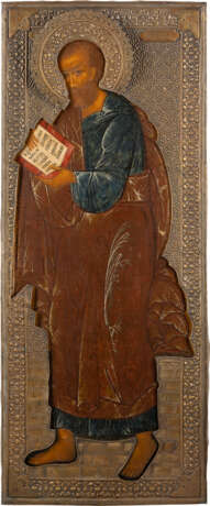 A MONUMENTAL ICON SHOWING ST. MARK THE EVANGELIST WITH RIZA FROM A CHURCH ICONOSTASIS - photo 1