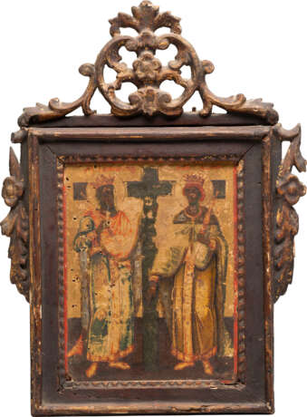 AN ICON SHOWING ST. CONSTANTINE AND HELENA - фото 1