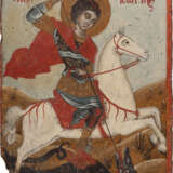 AN ICON SHOWING ST. GEORGE KILLING THE DRAGON - photo 1