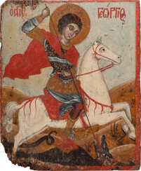 AN ICON SHOWING ST. GEORGE KILLING THE DRAGON