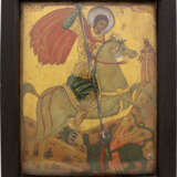 A MELKITE ICON SHOWING ST. GEORGE KILLING THE DRAGON - фото 1