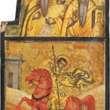 A WING OF A TRIPTYCH SHOWING ST. STYLIANOS, HARALAMPOS AND DEMETRIUS - фото 1