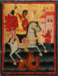 AN ICON SHOWING ST. GEORGE KILLING THE DRAGON