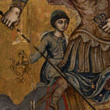 A LARGE AND VERY FINE SIGNED ICON SHOWING ST. GEORGE KILLING THE DRAGON - Foto 2