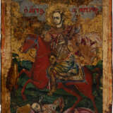 A SIGNED AND DATED ICON SHOWING ST. DEMETRIUS OF THESSALONIKI - Foto 1