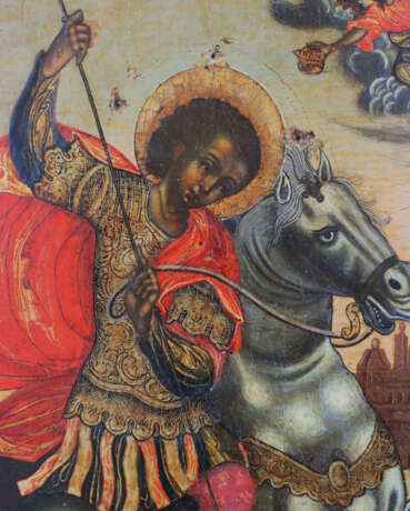 AN ICON SHOWING ST. GEORGE KILLING THE DRAGON - photo 2
