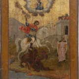 A LARGE DATED ICON SHOWING ST. GEORGE KILLING THE DRAGON - Foto 1