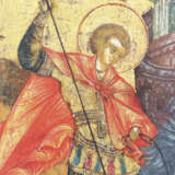 A VERY FINE ICON SHOWING ST. GEORGE KILLING THE DRAGON - photo 3