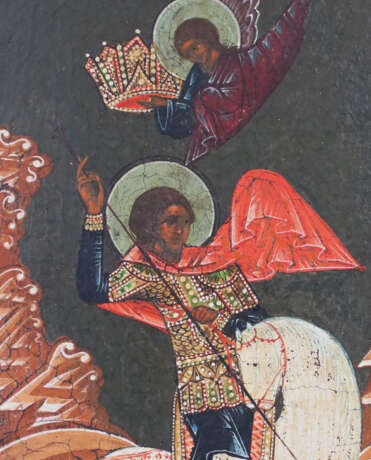 AN ICON SHOWING ST. GEORGE SLAYING THE DRAGON - photo 2