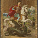 A MONUMENTAL ICON SHOWING ST. GEORGE KILLING THE DRAGON - фото 1