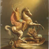 A SIGNED ICON SHOWING ST. GEORGE SLAYING THE DRAGON - photo 1