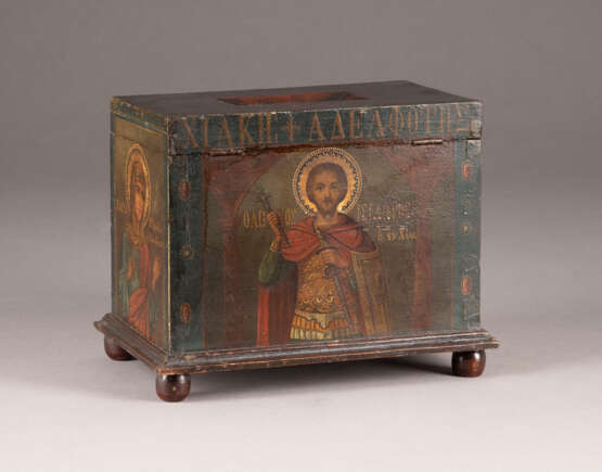A POOR BOX WITH STS. ISIDOR, MARCELLA AND MARY MAGDALENE - фото 1