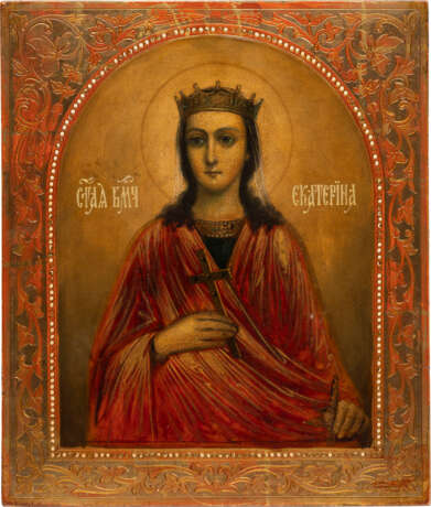 AN ICON SHOWING ST. CATHERINE - Foto 1