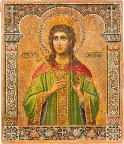 AN ICON SHOWING THE MARTYR SAINT CATHERINE - photo 1