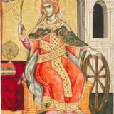 AN ICON SHOWING THE MARTYR ST. CATHERINE - Foto 1