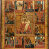 A LARGE VITA ICON OF ST. PARASKEVA WITH TWELVE SCENES FROM HER LIFE - фото 1