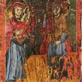 A SMALL DATED ICON SHOWING THE MOTHER OF GOD AND A SAINT - Foto 1