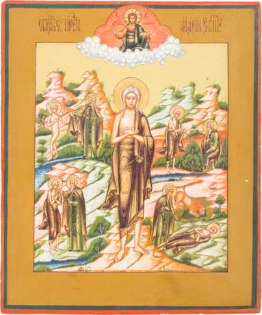 AN ICON SHOWING ST. MARY OF EGYPT - Foto 1