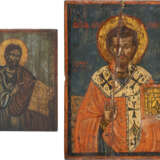 TWO SMALL ICONS SHOWING ST. ELEUTHERIOS AND THE EVANGELIST ST. LUKE - Foto 1