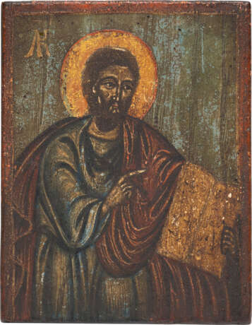 TWO SMALL ICONS SHOWING ST. ELEUTHERIOS AND THE EVANGELIST ST. LUKE - photo 2