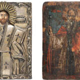TWO SMALL ICONS SHOWING ST. STYLIANOS AND ELEUTHERIOS - фото 1