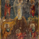 TWO ICONS SHOWING THE TRANSFIGURATION OF CHRIST AND THE DORMITION OF A MONK - photo 2