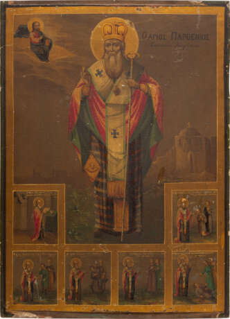 A LARGE VITA ICON OF ST. PARTHENIOS OF LAMPSAKOS - фото 1