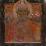 AN ICON SHOWING ST. NICHOLAS OF MYRA WITH OKLAD FROM THE PROPERTY OF THE STATE HISTORICAL MUSEUM - фото 2