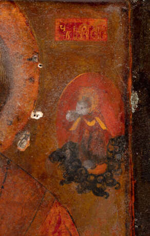 AN ICON SHOWING ST. NICHOLAS OF MYRA WITH OKLAD FROM THE PROPERTY OF THE STATE HISTORICAL MUSEUM - фото 12