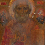 AN ICON SHOWING ST. NICHOLAS OF MYRA WITH OKLAD FROM THE PROPERTY OF THE STATE HISTORICAL MUSEUM - фото 13