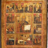 A LARGE VITA ICON OF ST. NICHOLAS WITH TWELVE SCENES FROM HIS LIFE - Foto 1