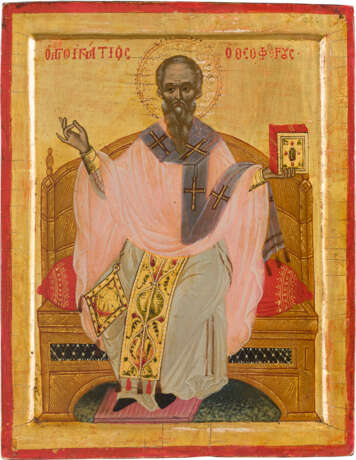 A SMALL ICON SHOWING ST. IGNATIOS THEOPHOROS (THE BEARER OF LIGHT) - Foto 1