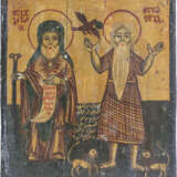 A MELKITE ICON SHOWING ST. ANTHONY AND PAUL - фото 1