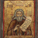 A LARGE DOUBLE-SIDED ICON SHOWING ST. SERGEY OF RADONEZH AND THE MANDYLION - фото 1
