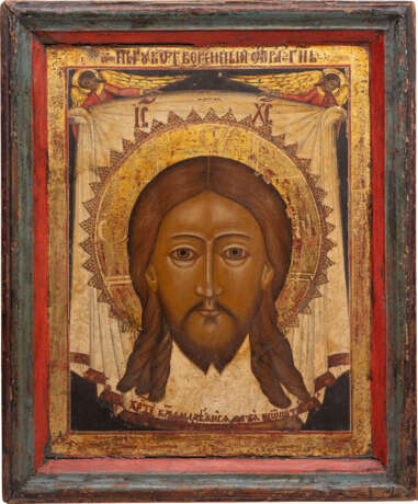 A LARGE DOUBLE-SIDED ICON SHOWING ST. SERGEY OF RADONEZH AND THE MANDYLION - photo 2