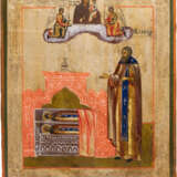 AN ICON SHOWING ST. SERGEY OF RADONEZH AT THE TOMB OF HIS PARENTS - фото 1