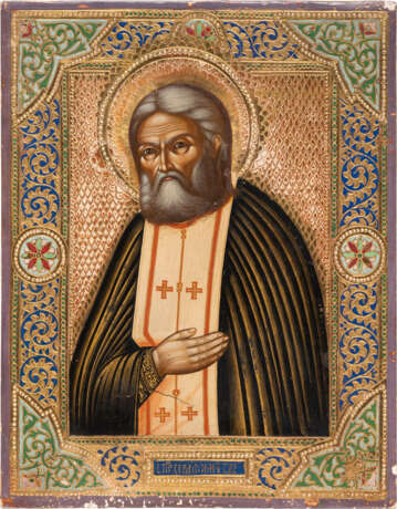 A SMALL ICON SHOWING ST. SERAPHIM OF SAROV - фото 1