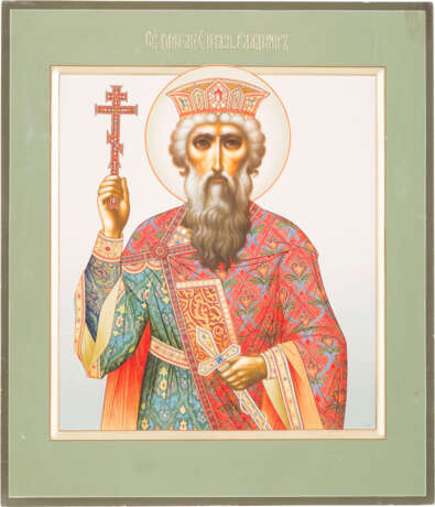 AN ICON SHOWING ST. VLADIMIR - photo 1