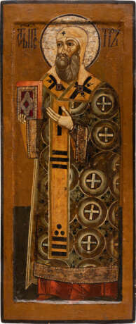 A PAIR OF MONUMENTAL ICONS SHOWING THE METROPOLITANS OF MOSCOW STS. PETER AND IONA FROM A CHURCH ICONOSTASIS - photo 3