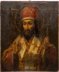 AN ICON SHOWING ST. DIMITRY OF ROSTOV