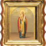 A RARE ICON SHOWING ST. AMBROSE OF MILAN WITHIN KYOT - photo 1