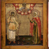 A FINE ICON SHOWING THE GUARDIAN ANGEL AND ST. STEPHANIDA - фото 1