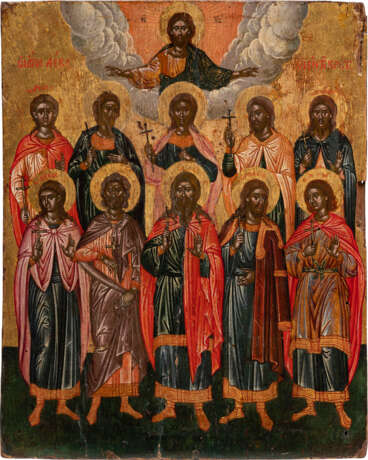 A SIGNED AND DATED ICON SHOWING THE TEN HOLY MARTYRS OF CRETE - фото 1