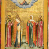A FINE ICON SHOWING STS. MARY MAGDALENE, ANTIPAS, ANNA THE PROPHETESS AND BARBARA - photo 1