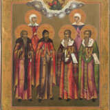 AN ICON SHOWING SIX SELECTED SAINTS - Foto 1