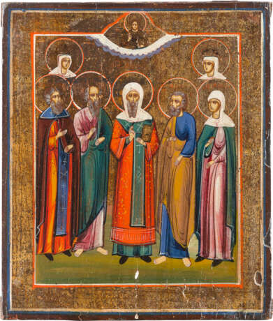 AN ICON SHOWING SEVEN SELECTED SAINTS - photo 1
