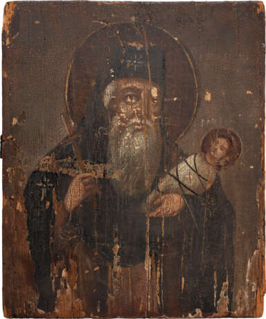 TWO ICONS SHOWING ST. GEORGE AND ST. STYLIANOS - photo 2
