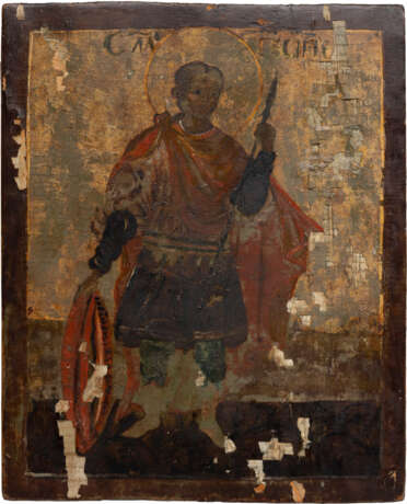 TWO ICONS SHOWING ST. GEORGE AND ST. STYLIANOS - photo 3