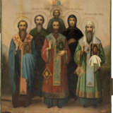 A LARGE ICON SHOWING SIX SELECTED SAINTS - фото 1