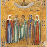 AN ICON SHOWING FIVE SELECTED FAMILY PATRONS - фото 1